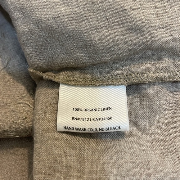 Eileen Fisher - spaghetti strap organic linen tan/gray tank with sequin - size M - Picture 4 of 4